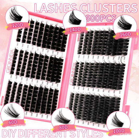 Tray Clusters Fluffy Volume Individual  Eyelashes